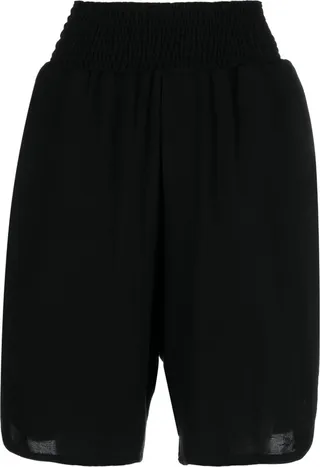Number-Print Knee-Length Shorts