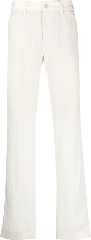 Mid-Rise Straight-Leg Trousers