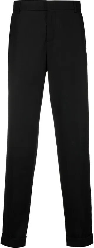 Mid-Rise Straight-Leg Trousers