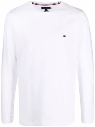 logo-embroidered long-sleeve T-shirt