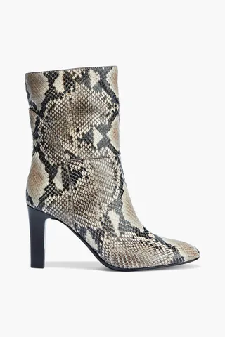 Kubrick 90 snake-effect leather ankle boots
