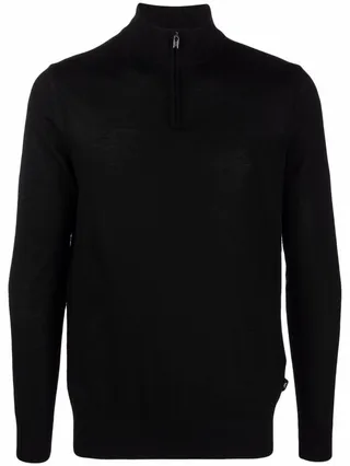 High-Neck Zip-Up Jumper