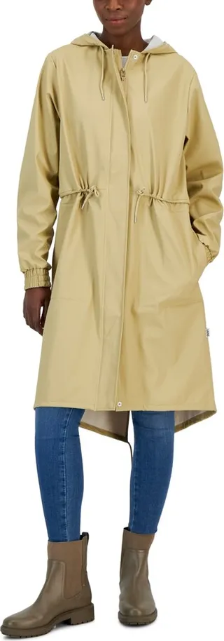 Rains Women's String Hooded Drawstring-Waist Parka