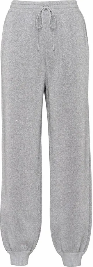 Cashmere Ribbed Cuff Track Trousers