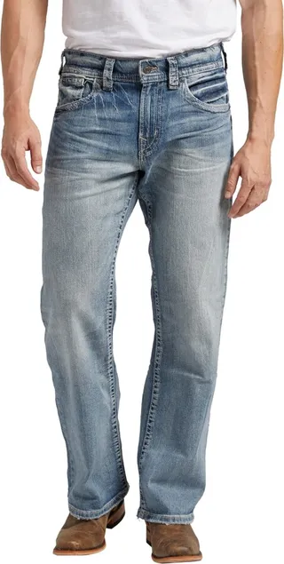 Silver Jeans Co. Men's Gordie Loose Fit Straight Stretch Jeans