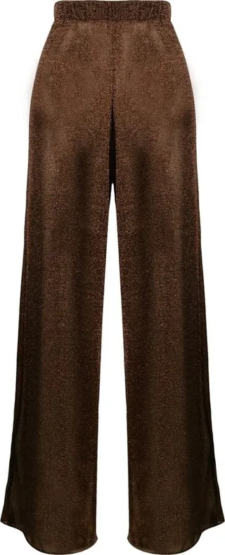Lurex-Detail High-Waisted Trousers