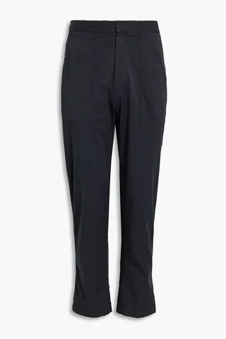 Paolo tapered cotton-blend poplin pants