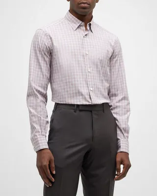 Men's Cotton Check Sport Shirt