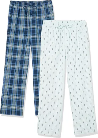 Amazon Essentials Men's Cotton Poplin Full-Length Pajama Bottoms