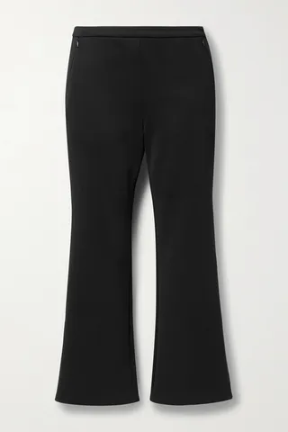 Proenza Schouler White Label - Cropped Stretch-scuba Flared Pants - Black