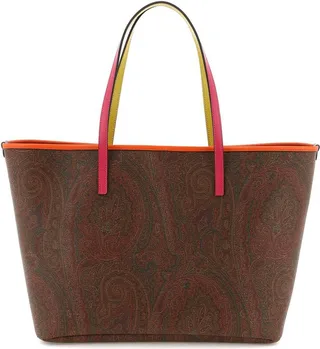 Etro Paisley Mini Shopping Bag With Multicolor Details