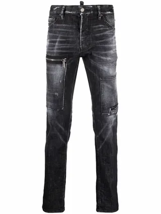 Distressed-Effect Jeans