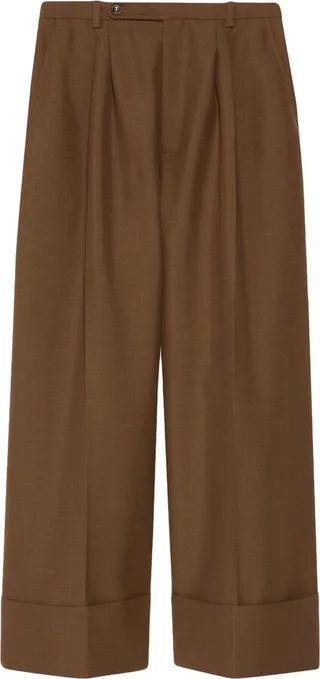 High-Waisted Cropped Trousers