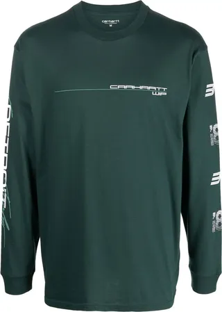 logo-print long-sleeved T-shirt