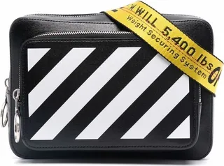 Black Binder Diag Belt Bag