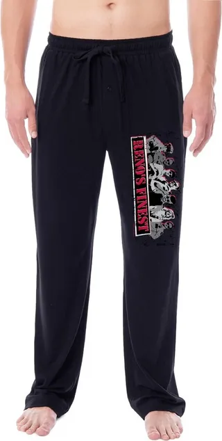 Reno 911! Mens' Comedy Central TV Show Characters Cast Sleep Pajama Pants (M) Black