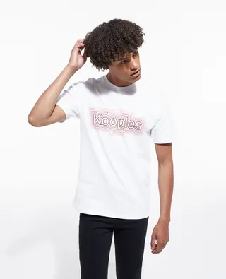 Two-tone T-shirt with screen print