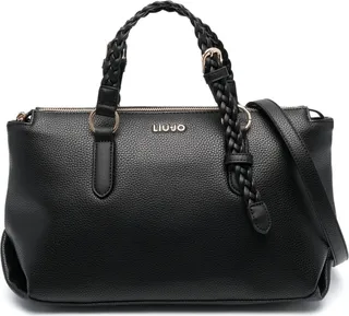 Braided-Handles Shoulder Bag