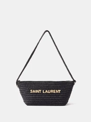 Logo-woven Faux Raffia Cross-body Bag