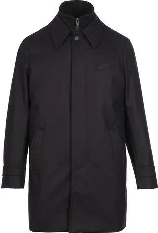 Down-Lined Wool Coat
