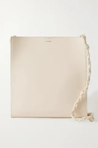 Jil Sander - Medium Leather Shoulder Bag - Off-white