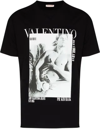 archive-print cotton T-shirt