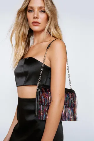 Nasty Gal Womens Party Crasher Tassel Bag