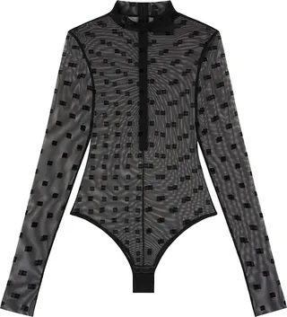Transparent Jacquard Bodysuit
