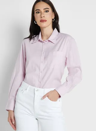 Pure Cotton Collared Shirt