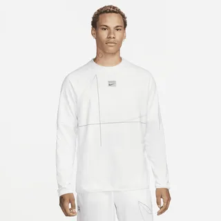 Nike Men's Dri-FIT Long-Sleeve Fleece Fitness Top in White