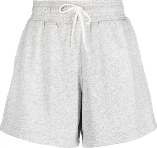 Mélange-Effect Drawstring Track Shorts