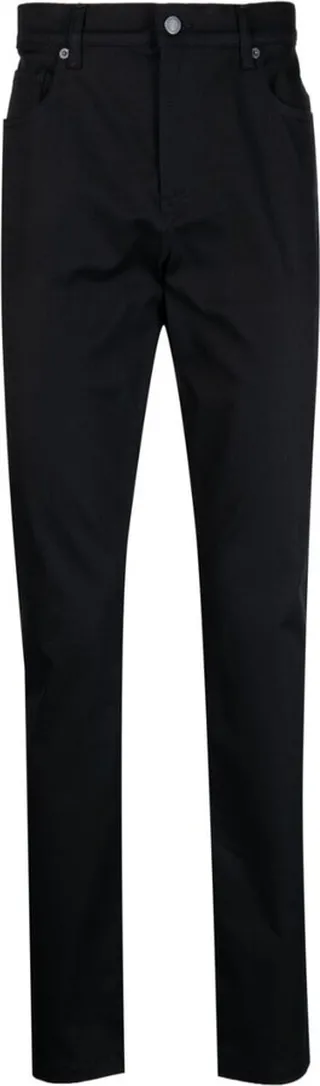 Front-Fastening Straight-Leg Trousers