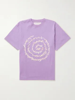Grateful Printed Organic Cotton-Jersey T-shirt
