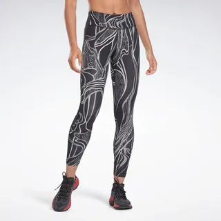 Reebok Lux Perform Mid-Rise Nature Grown Tights Womens Athletic Leggings X Small Black