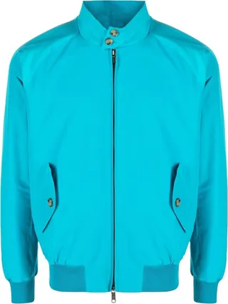Zip-Up Long-Sleeve Bomber Jacket