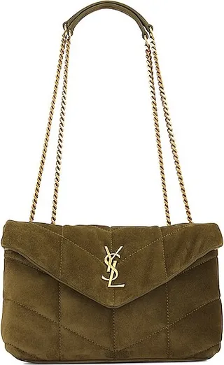 Saint Laurent Toy Puffer Bag in Olive