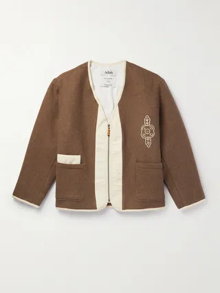 + The Inoue Brothers Embroidered Wool-Tweed Jacket