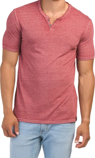 Venice Burnout Henley Tee