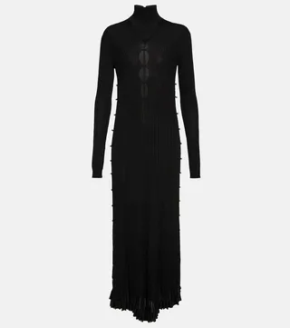 Pleated maxi dress