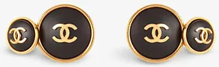 Mens Gold Pre-loved Chanel Yellow Gold-plated and Lucite Cufflinks