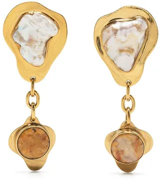 Tiger Eye drop earrings