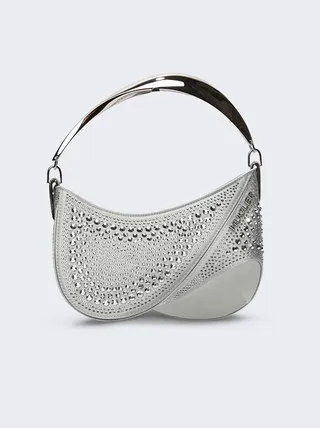 Small Crystal Hot Fix Spiral Curve 01 Bag Chrome