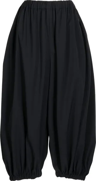 Drop-Crotch Cropped Trousers