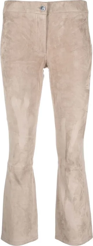 Cropped Flared Trousers