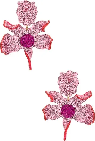 Crystal Lily Earrings