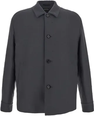 Z Zegna Long-Sleeved Buttoned Jacket