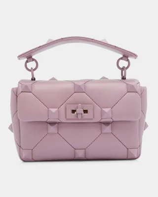 Roman Stud Medium Lambskin Shoulder Bag