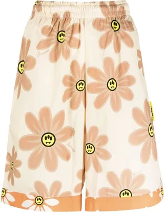 Floral Logo-Print Bermuda Shorts