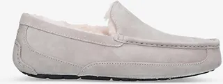 Ugg Mens Grey Ascot Shearling-lined Suede Slippers