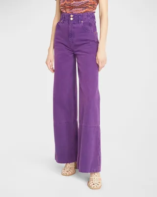 The Margot High-Rise Wide-Leg Denim Jeans